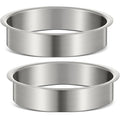 Honeydak 2 Pieces 6" (Nominal) Diameter x 2" Height 304 Polished Stainless Steel 6" x 2" Trash Grommets for Countertop Inserted Trash Kitchen Cabinet Counter Bin, Ease to Install