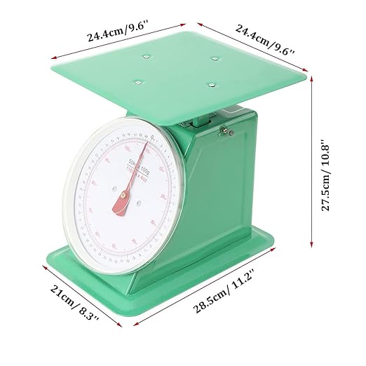 Heavy Duty Portion-Control Mechanical Kitchen and Food Scale Industrial Dial Scale with Stainless Steel Platform 110-LBS