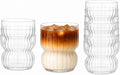 Oojami 40 Pack Disposable Wine Glasses 12 oz Stemless Plastic Cups - Shatterproof BPA-Free Reusable Recyclable Ribbed Wine Cups for Cocktail Champagne Whiskey - Unbreakable Wedding Party Birthday