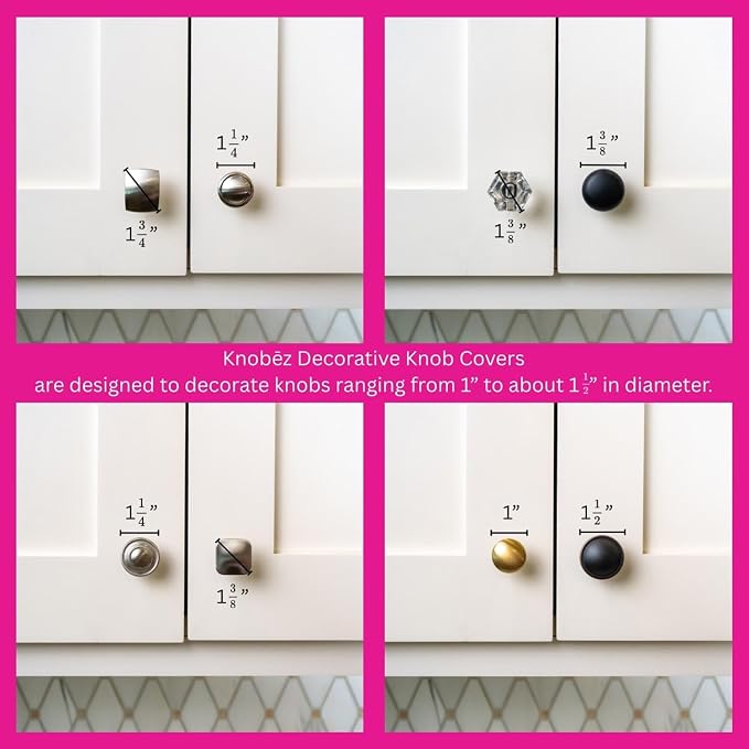 Knobēz: Decorative Knob Covers - Jack o Lantern - 12pk - Stretch Over Hardware Decorations, Cozy Seasonal Autumn Colors, Kitchen-Bathroom-Dressers-Home