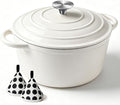 6 Quart Enameled Cast Iron Dutch Oven with Lid, Heavy-Duty And Non-Stick Cookware Pot for Braising, Stews, Roasting, Bread Baking - Oven & Stovetop Safe