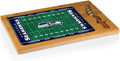 PICNIC TIME NFL Football Field Icon Glass Top Cutting Board & Knife Set, (Parawood & Bamboo)