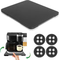 360° Rolling Tray Bamboo Appliance Slider for Kitchen Appliances, Coffee Maker Mat Tray for Countertops Sliding Tray for Coffee Maker Appliances Mat Easily from Under The Cabinet Black 11.6×13.9