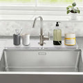 Sink Water Splash Guard, Stone Faucet Mat for Kitchen Sink, Water Absorbing Stone Drying Tray for Bathroom, Prevent Moisture for Kitchen Bathroom Counter, Matte white, 30" x 4"