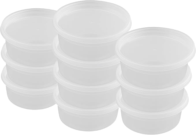 [8oz-240 Sets Plastic Deli Containers with Lids - BPA Free Clear Soup Containers with Airtight Lids, Leak Resistant Food Storage for Meal Prep, Stackable/Microwave/Dishwasher/Freezer Safe