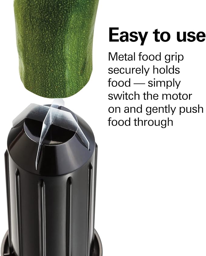 Hamilton Beach 3-in-1 Electric Vegetable Spiralizer for Veggie Noodles, Zoodle Maker & Slicer With 3 Cutting Cones for Spaghetti, Linguine, and Ribbons, 6-Cups, Black (70930) (Pack of 2)