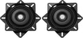 uxcell 2Pcs 6.3" Bar Stool Swivel Replacement, 360° Rotation Lazy Susan Turntable, Square Semi-Ball Bearing Seat Swivel Base Mount Plate for Recliner Chair or Table, Black (160x1.5mm)