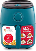Dash Tasti-Crisp™ Air Fryer - AirCrisp® Technology - Compact Design with Adjustable Temperature Control - Nonstick Fry Basket & Auto Shut-Off Feature - 2.6 Quarts - Teal
