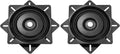 uxcell 2Pcs 8" Bar Stool Swivel Replacement, 360° Rotation Lazy Susan Turntable, Square Ball Bearing Seat Swivel Base Mount Plate for Recliner Chair or Table, Black (200x1.5mm)