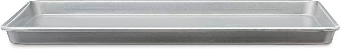 Amazon Basics Ceramic Nonstick Baking Sheets & Cooling Rack Set, Dishwasher Safe, Oven Safe, Half Sheet Size, Gray, 2-Pack