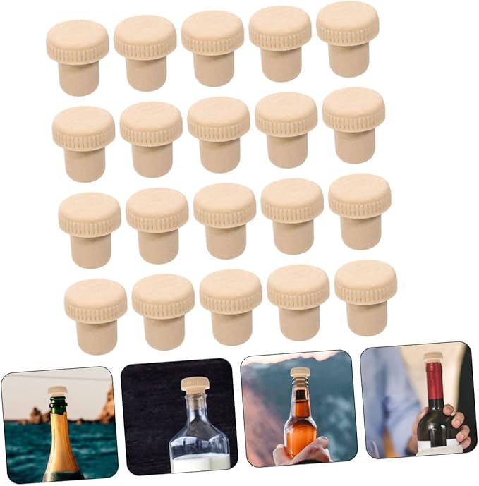 PRETYZOOM 60pcs Assorted Color Wine Bottle Stoppers Polymer Sealing Corks for Wine Preservation Kitchen Accessories for Parties and Home Use