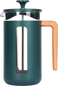 La Cafetière Pisa Stainless Steel Cafetière, 8 Cup French Press, Green, Gift Boxed