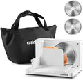CUSIMAX Foldable Meat Slicer, Meat Slicer for Home with Child Safety Switch and 2 Removable Blades,Electric Deli Slicer Adjustable Thickness 0-20mm and Storage Bag