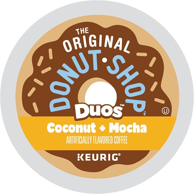 The Original Donut Shop Duos Coconut + Mocha Keurig Single-Serve K-Cup Pods, Medium Roast Coffee, 96 Count