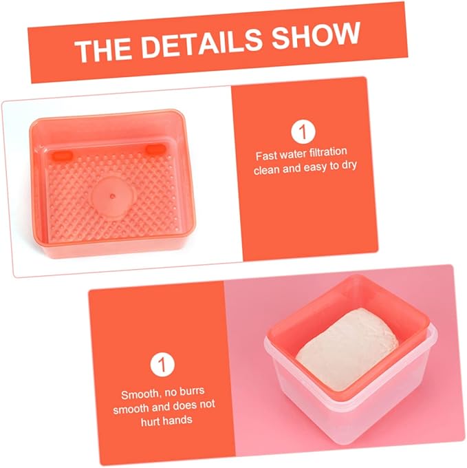 Tofu Drain Container Home Drain Box for Tofu Squeeze Easy to Clean Use for Silken Firm Extra Firm Compact Design for Kitchen Use