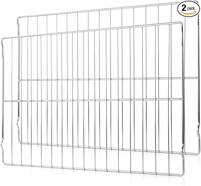 Upgraded 2-Pack Oven Racks 316496201 for Frigidaire Kenmore Range Stove 24.17 x 16 inch - Replaces 316496202 316496207 AP4040129 PS1765356, Stainless Steel