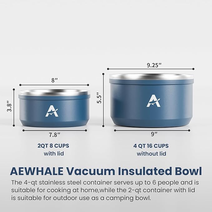 AEWHALE Portable Air Fryer 3-in-1,4QT & 8 Cup non toxic air fryer with Storage Lids,Ideal for Small Spaces