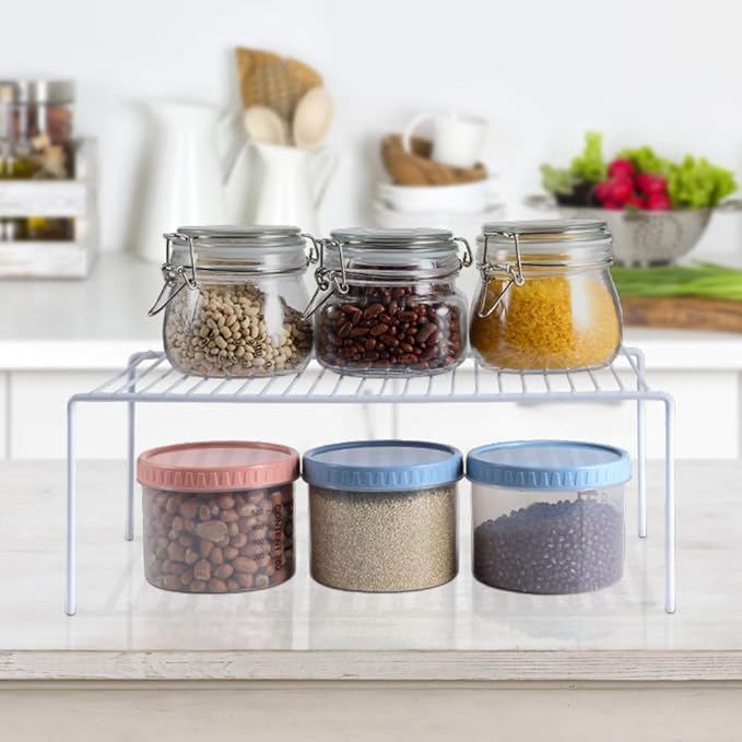 iPEGTOP Expandable Over Sink Dish Drying Rack & Cabinet Shelf Rack