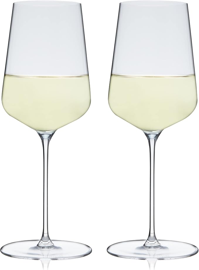 Spiegelau Definition Crystal White Wine Glasses, Sleek and Lightweight Design, Elegant Glassware for Wedding Gifts, Birthday Gifts, Home Bar, Hosting Essentials, 15.2 oz, Set of 2