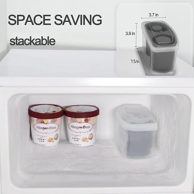 Ice Mold for Stanley Cup, Silicone Ice Cube Tray for Stanley Cup 30oz-40oz, Tumbler Ice Mold with Lid and Bin, Easy Release Cylinder Ice Cube Mold, 1 Pack, Black