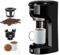 SUNVIVI Coffee Maker, Single Serve Brewer for Single Cup, One Cup Coffee Maker With Permanent Filter, 6oz to 14oz Mug, One-touch Control Button with Illumination, Black (ETL Certified)