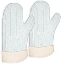 UMIRRO Cactus Silicone Oven Mitt 2-Pack Set, Heat Resistant, Non-Slip Grip for Kitchen Use, Safe for Cooking Baking & Grilling, Cute Kitchen Accessories, 13", Mint Green