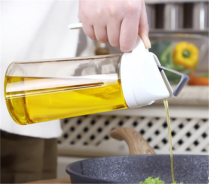 Olive Oil Dispenser Home Glass Olive Oil Dispenser Bottle for Air Fryer Salad Grill Oil Sprayer Accessories for Kitchen(300ml)