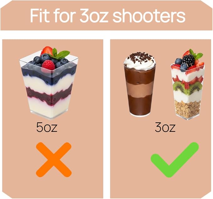 Dessert Shooter Boxes, 10-Pack, Holds 12 Count 3 oz Dessert Shooters,