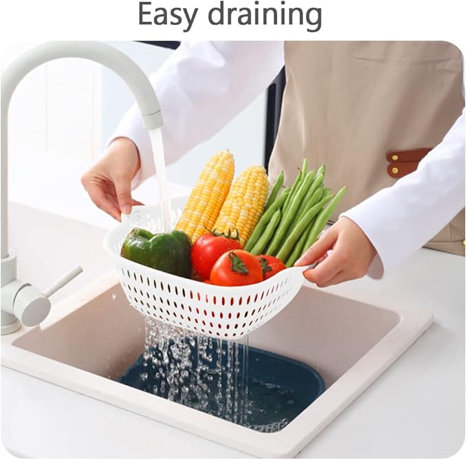 Washing Vegetable Baskets in The Kitchen Fruit Baskets Multi-layer Stackable Vegetable Sinks, Strainer and Washing Fruits and Vegetables Kitchen Colander Set
