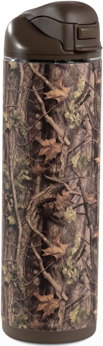 HydroJug Ease2o 24oz Insulated Water Bottle, Straw & Chug Lid, Woodland