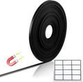 Tellegloww Black Magnetic Tape Roll Thin Strips, 1/4 Inch X 100 feet Magnetic Board Dividers Whiteboard Graphic Decorative Tape Marking Line for Classroom Office Art Accessories