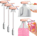 Magic Tap Automatic Drink Dispenser for Fridge, Peach (3 Pack), No Spill Milk Dispenser for Fridge, Automatic Milk Dispenser Pump for Gallon Jugs, Water & Juice, Fits Most Bottles, Batteries Required