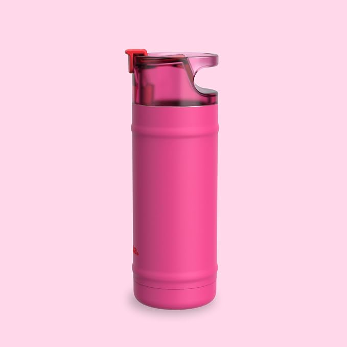 bubba 18 oz Dualsip Insulated Stainless Steel Water Bottle with Straw - Reusable, Leakproof, Lightweight, Dishwasher Safe, Lead-Free and BPA-Free, Flora Aura