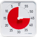 Time Timer Original 8" Visual Countdown Timer – Medium 60-Minute Classroom Visual Timer for Modern classrooms, Students & Adults – Helps with Focus, Sensory Needs, ADHD, Autism – (Red & White)