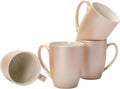 Elanze Designs Precious Pearl Finish 10 ounce New Bone China Coffee Cup Mugs Set of 4