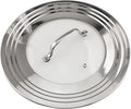 Stainless Steel Universal Lid for Pots, Pans and Skillets-Fits 7" to 12" Replacement Frying Pan Cover and Cast Iron Skillet Lid