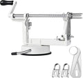 Apple Peeler Slicer Corer with Stainless Steel Blades and Powerful Suction Base for Apples Pears Potatoes(White)