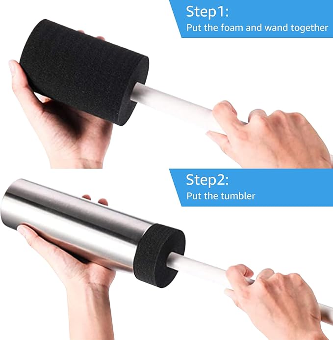 12Pcs Cup Turner Foam Tumbler Foam Insert for Tumblers Crafting 10oz-40oz Tumbler Turner Foam for 3/4 Inch PVC Pipe