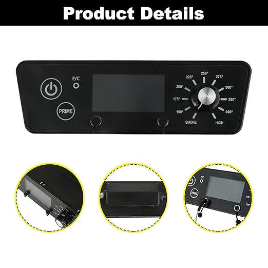 Digital Thermostat Controller Board Kit Replacement for Pit BOSS 3/4/5 Series Vertical Pellet Smoker, Equipped with Two Digital Meat Temperature Probes