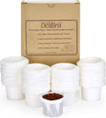 Delibru K Cup Disposable Paper Filters 100 Pack Fits With All Reusable Coffee Pods - Compostable and Disposable Coffee Filters for Keurig Single Cup