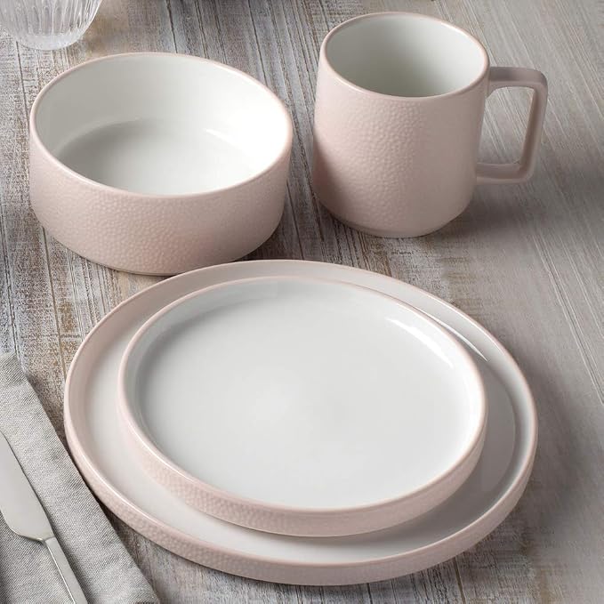 Noritake ColorTex Stone Blush 4-Piece Place Setting, Service for 1