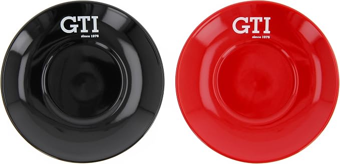 BRISA VW Collection - Volkswagen Espresso Cups Coffee-Tea-Cappuccino Set in GTI Design (The Legend/Red & Black/2-Piece Set/100ml/3.4 fl oz)