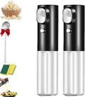 Electric Butter Sprayer for Popcorn, 200ml Rechargeable Glass Oil Sprayer Bottle, 2 Modes Continuous Fine Mist Dispenser for Cooking, Air Fryer, Baking, BBQ & Grilling (2PCS)