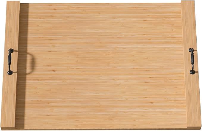 Gas Stove Top Cover: Bamboo 30 * 22 Inches Electric Stovetop Covers, Noodle Board with Handles, Wood RV Cutting Board for Kitchen Counter