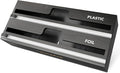 SpaceAid WrapNeat 2 in 1 Wrap Organizer with Cutter and Labels, Plastic Wrap, Aluminum Foil and Wax Bamboo Dispenser for Kitchen Storage Organization Holder for 12" Roll (Black)