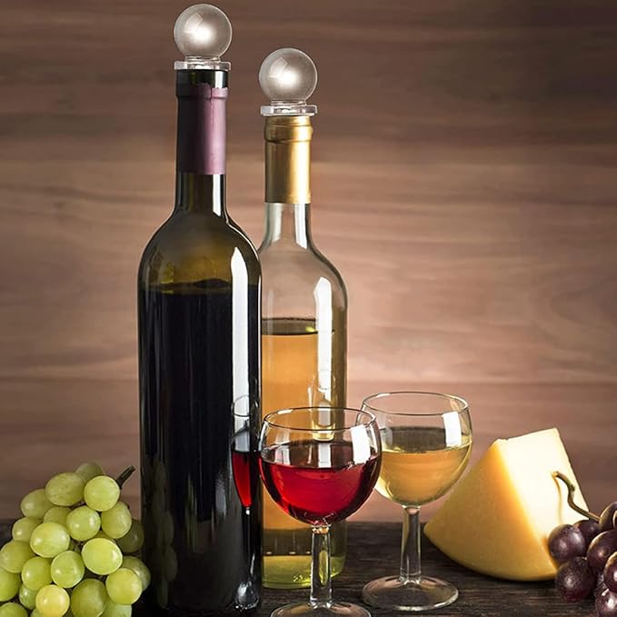 BESPORTBLE Glass Ball Wine Stoppers Decorative Bottle Stoppers for Aroma Dispensers 24Pcs High Polymer Sealed Caps Suitable for Wine Bottles