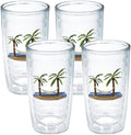 Tervis Palm Tree & Hammock Scene Made in USA Double Walled Insulated Tumbler Cup Keeps Drinks Cold & Hot, 16oz - 4pk, Unlidded