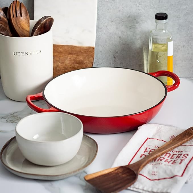 Enameled 3.5 Quart Signature Cast Iron Braiser with Lid