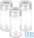 Segarty Spice Jar with Shaker Lids, 3 Pack 4 oz Glass Spice Jars with Adjustable Pour Large Holes, Empty Storage Seasoning Containers Spices Bottles Stainless Lid Salt Shakers for Kitchen Drawer