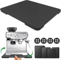 Appliance Slider 360° Rolling Tray for Coffee Maker Bamboo Coffee Pot Slider Tray for Countertop Rotation Sliding Tray with Wheels, Appliances Mat Easily from Under The Cabinet Black(15.7"×13")